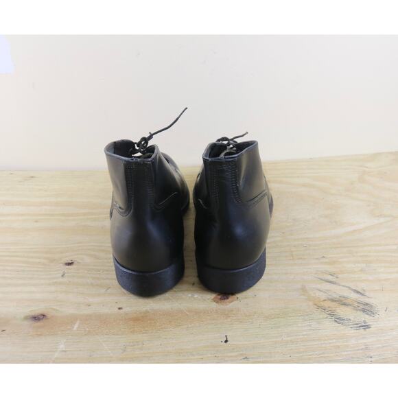 Vintage Gensco Boots 12W Black Leather Chukka Military December 1971 New Insoles main image 9